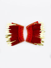 Load image into Gallery viewer, Wing Game Day Statement Earring, handmade earrings, Sequin angel wings party, tailgate fashion