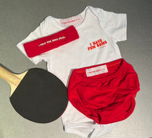 Load image into Gallery viewer, Cotton Onsie, Bloomers and Headband Set Baby and Toddler "I HAVE FUN BUNS" Unisex Cotton