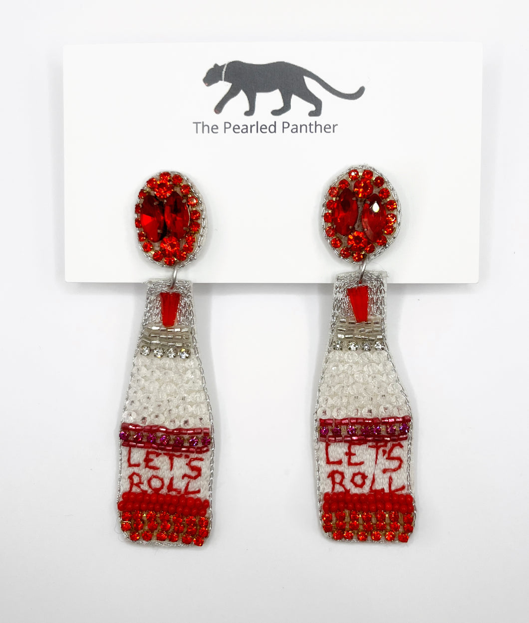 Alabama “Let’s Roll” Beaded Statement Earrings/ Game Day/ Tailgate Fashion