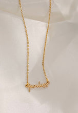 Load image into Gallery viewer, Gold Necklace Fearless/ game day/ tailgate fashion/ layering necklace
