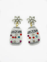 Load image into Gallery viewer, Seltzer Can Beaded Statement Earrings/ alcohol/ party/ summer/ pool/ boat drinks
