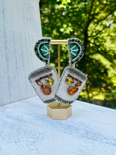 Load image into Gallery viewer, Tequila Beaded Statement Earrings on the Rocks with Lime/ alcohol/ shots/
