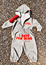 Load image into Gallery viewer, Cotton Baby and Toddler Outfit “I HAVE FUN BUNS” The Complete Package
